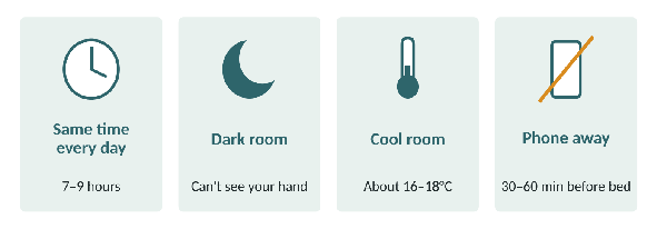 Four simple habits for better sleep.